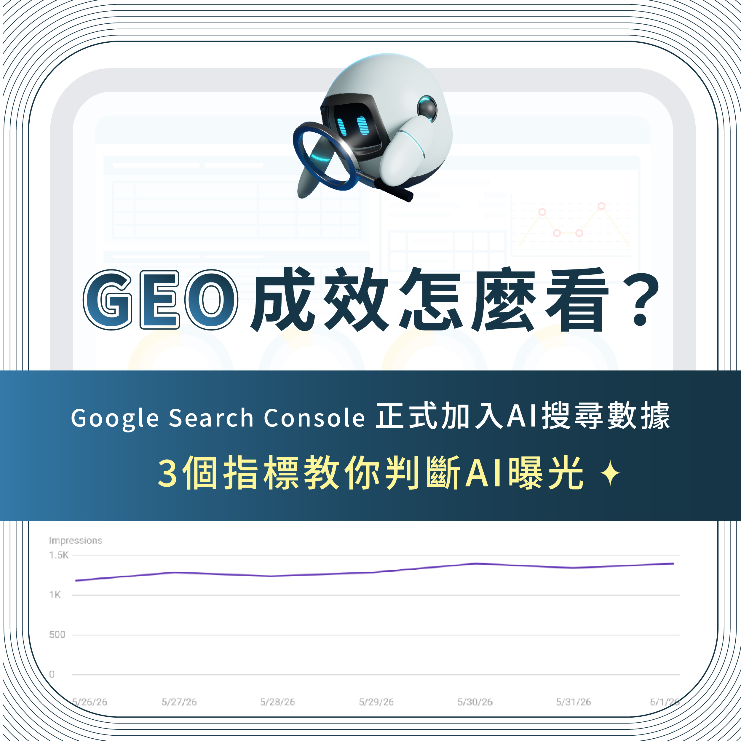 GEO成效怎麼看？Google Search Console 正式加入AI搜尋數據，3個指標教你判斷AI曝光